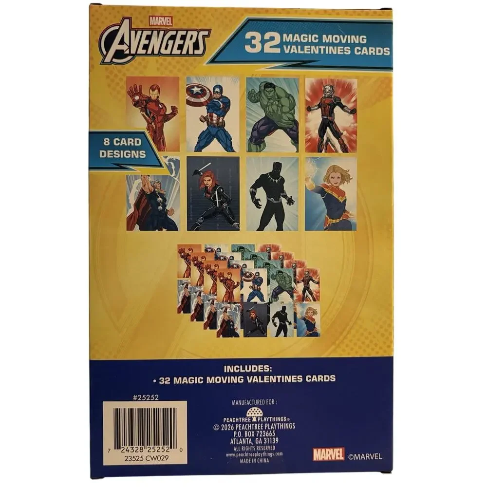 Marvel Avengers 32 Magic Moving Valentines NEW Home School Teacher 3 Boxes